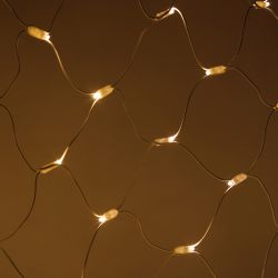 Гирлянда ЭРА ERAPS-SK2 светодиодная новогодняя сеть 1,5x2 м тёплый белый свет 150 LED белый каучук