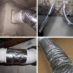 Алюминиевый скотч термостойкий 80мкм / алюминиевый скотч для бани / для пароизоляции 50мм*20м