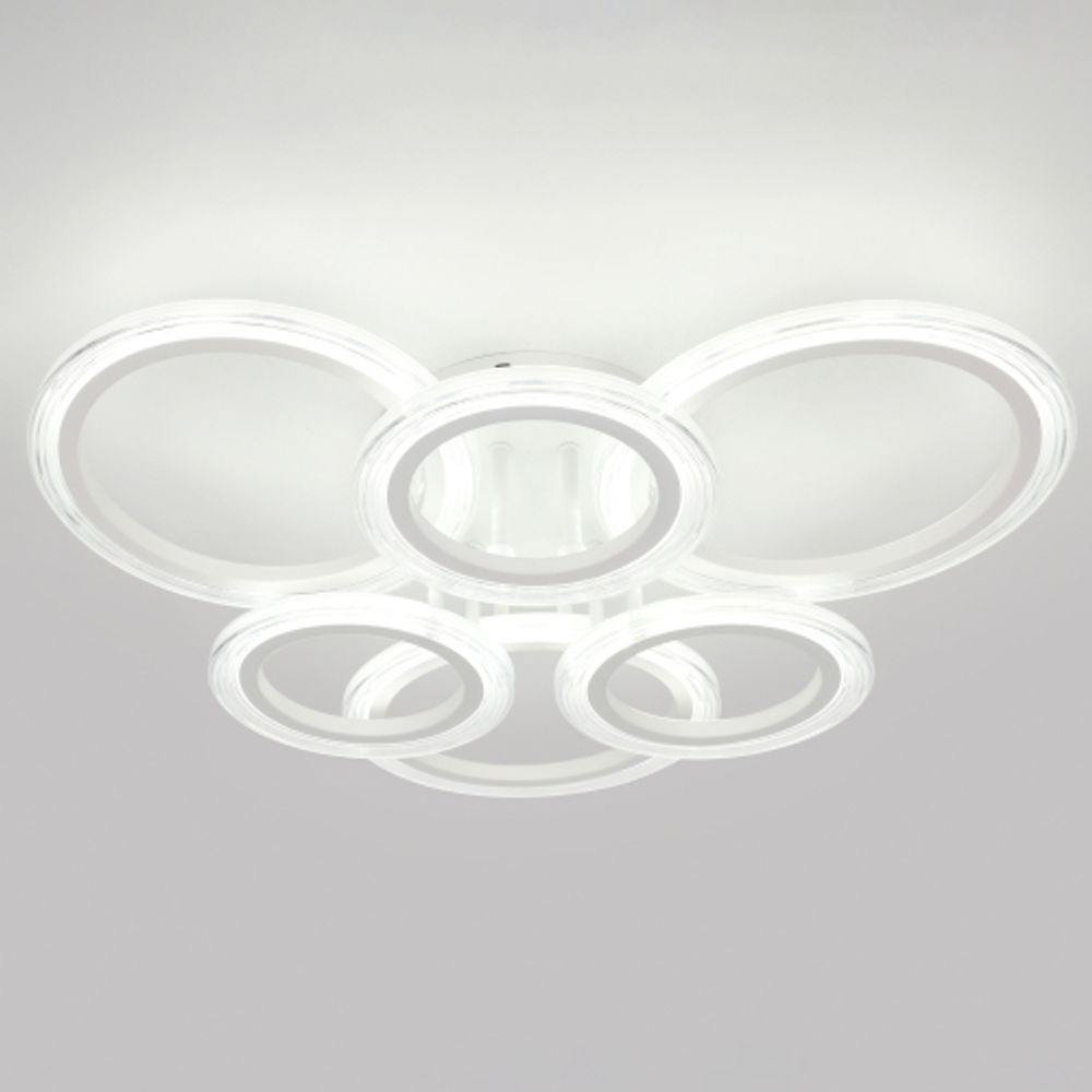 Светильник потолочный светодиодный ЭРА Модерн Ring CLL-1-90W 3K-6,5K RC WH с ДУ белый