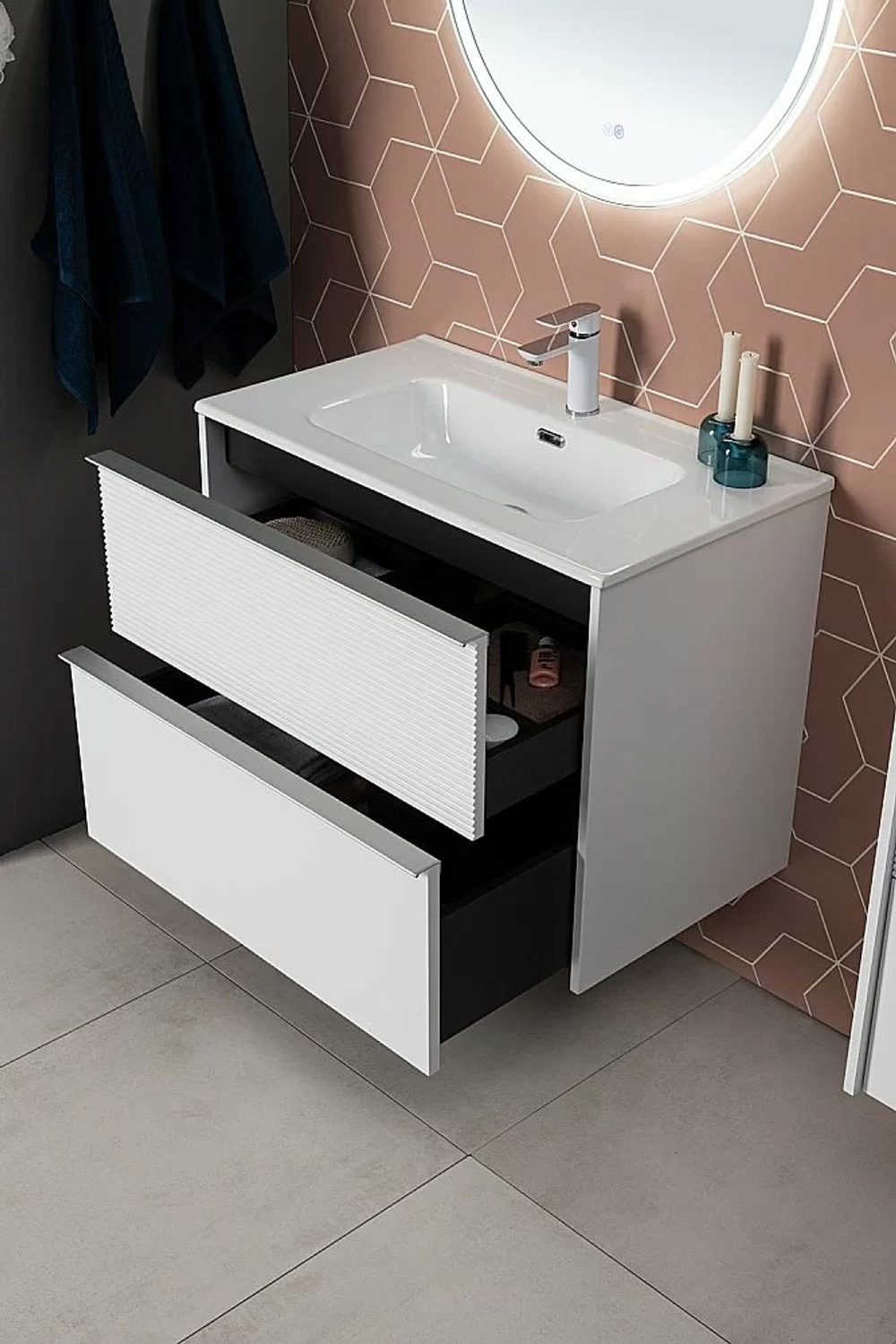 Тумба с раковиной Aquanet Вита 330474 100 белый матовый