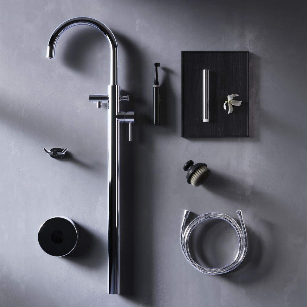 Смеситель для ванны и душа, отдельностоящий AM.PM Sense F7514100