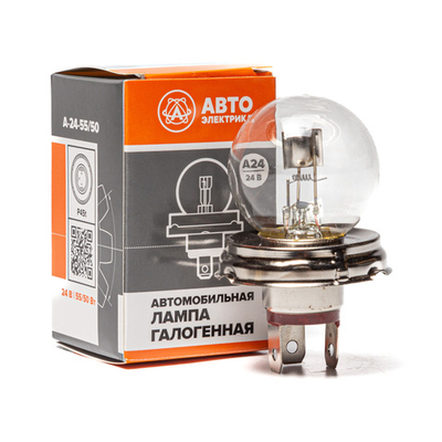 Автолампа накаливания R2, 24 В, 55/50 Вт, P45t (фарная)