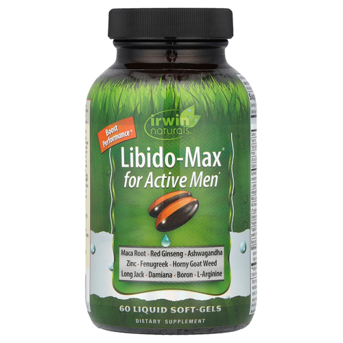 Irwin Naturals, Libido-Max® для активных мужчин, 60 желатиновых капсул