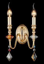 Настенный светильник Crystal Lux MERCEDES AP2 GOLD/COLOR