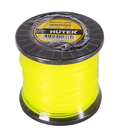 Леска Huter S24100 для триммера, 2.4 мм, звезда