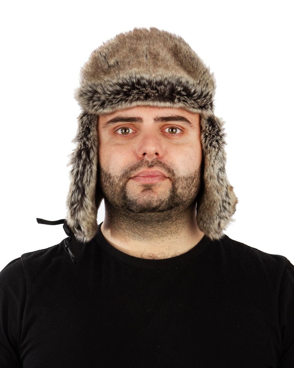 Шапка-ушанка (алова, серый шельф)