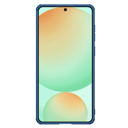 Усиленный чехол синего цвета от Nillkin для Samsung Galaxy S25 Edge, серия Super Frosted Shield Pro