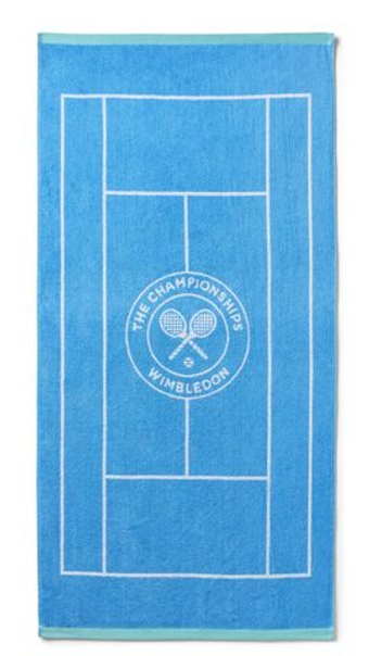 Полотенце теннисное Wimbledon Tennis Court Cotton Bath - sky blue/white