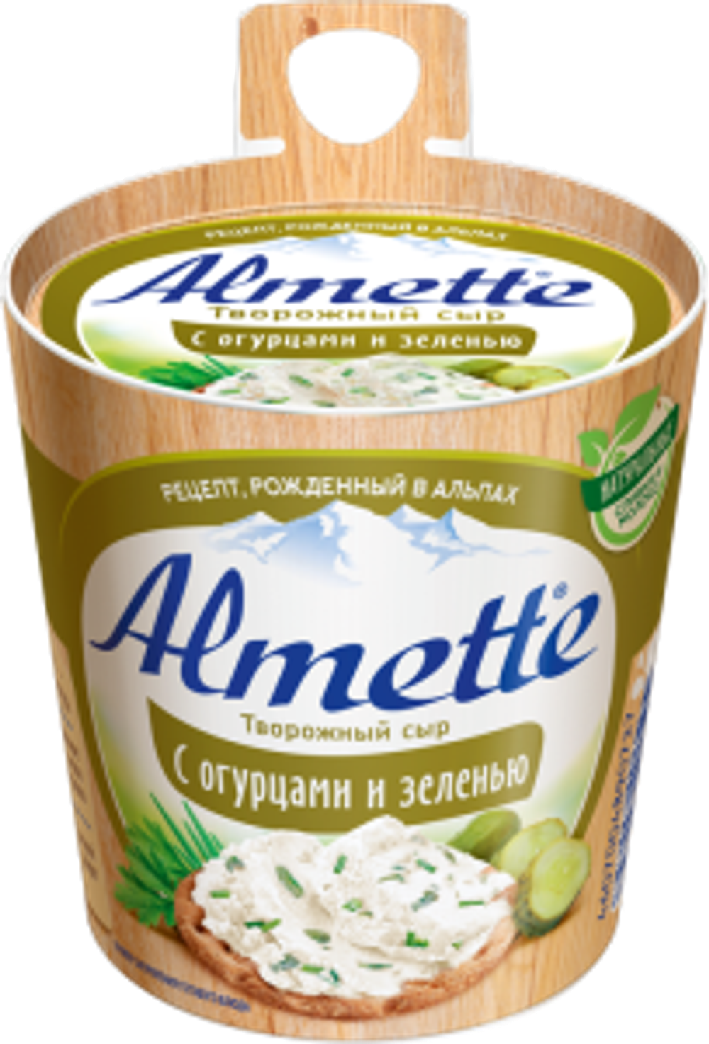Сыр творожный Hochland Almette с огурцами и зеленью 60% (150 г)