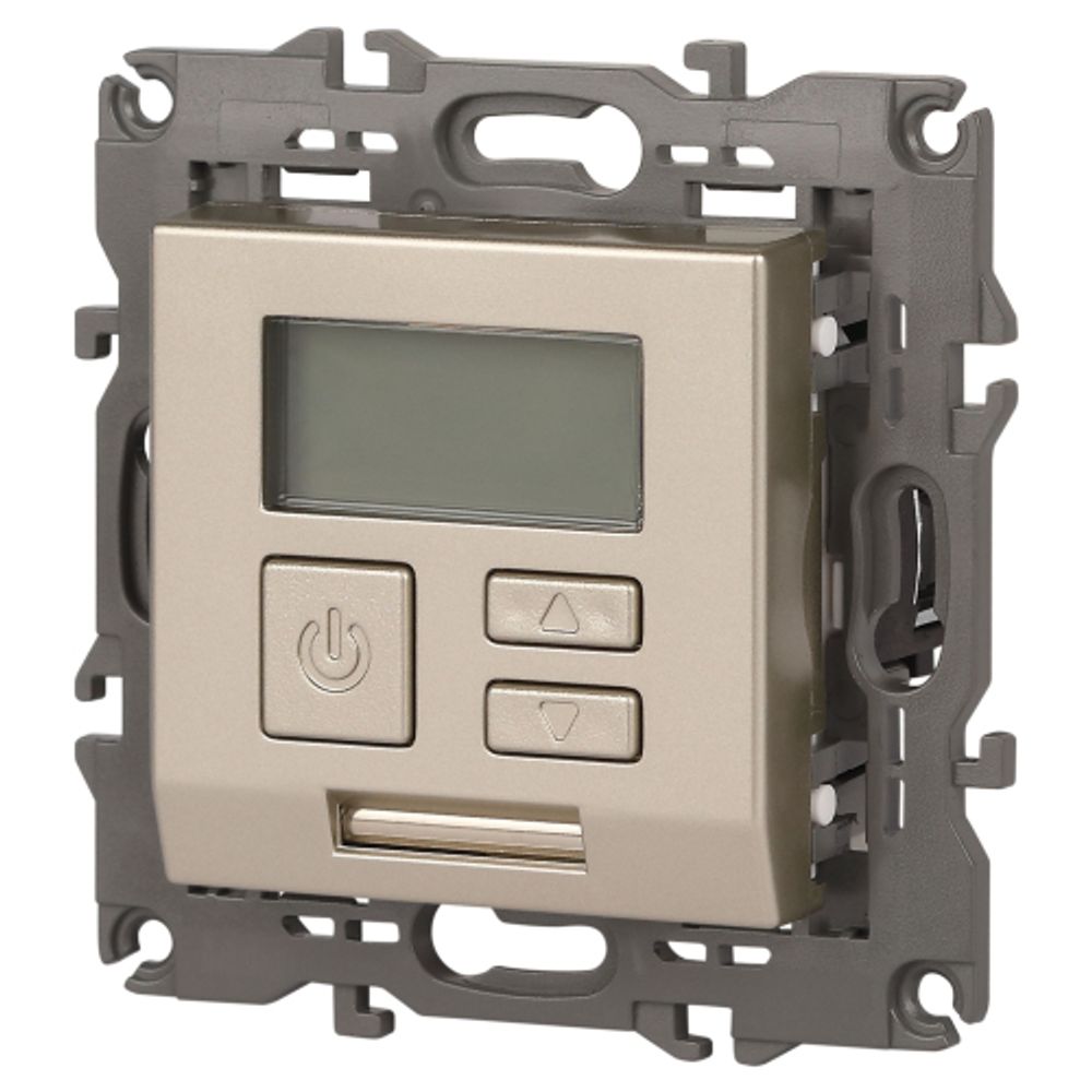 14-4111-04 ЭРА Терморегулятор универс. 230В-Imax16А, IP20, Эра Elegance, шампань | Elegance Шампань