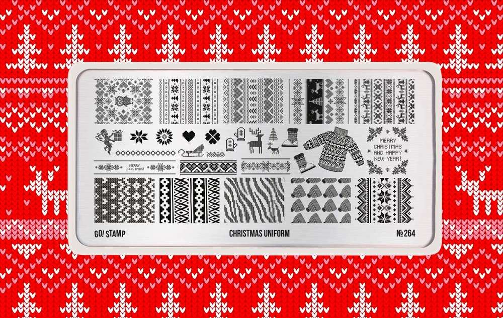 Пластина для стемпинга Go! Stamp 264 Christmas Uniform