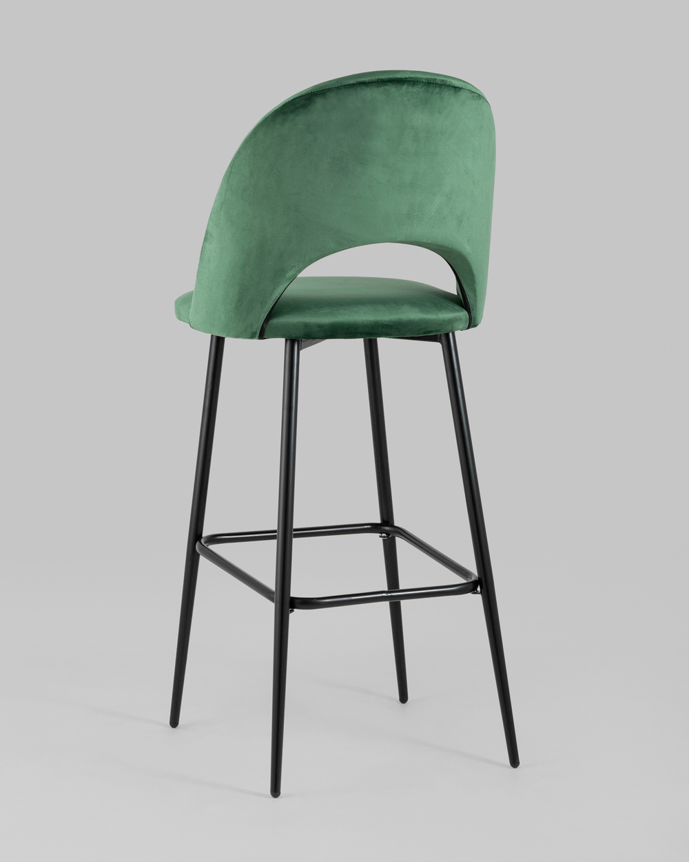 Стул барный Меган велюр зеленый 2 шт