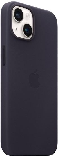 Чехол Apple MagSafe для iPhone 14, кожа, чернильный