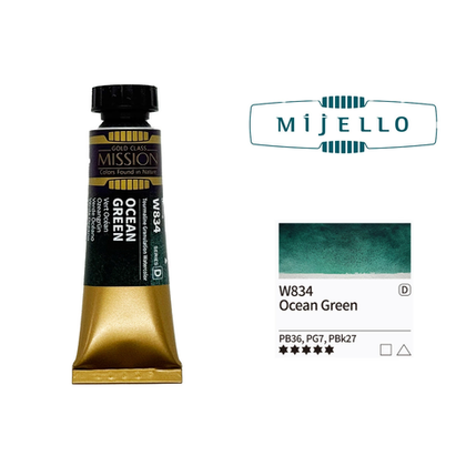 Акварель Mijello Granulation 15 мл. W834 [D] Ocean Green