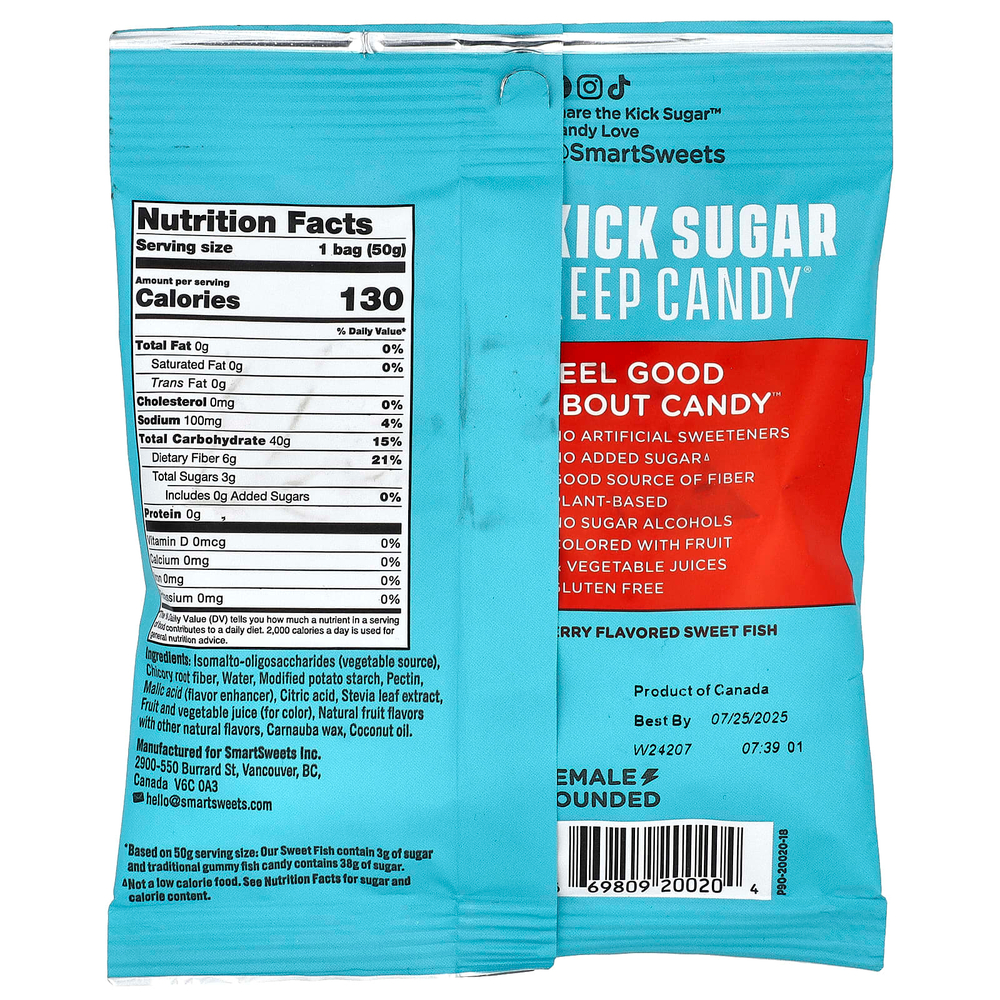 SmartSweets, Sweet Fish, ягоды, 50 г (1,8 унции)