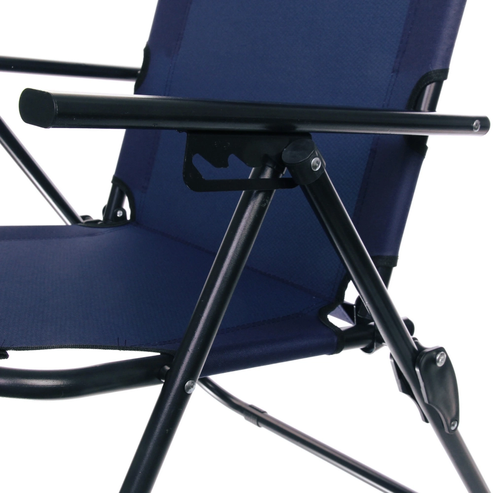 Кресло складное с подлокотниками TFS1608, 54*68*95 см, 3 положения, темно-синий.