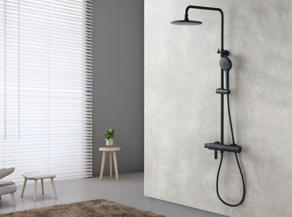 Смеситель для душа термостатический Lemark Bronx - LM3772BL