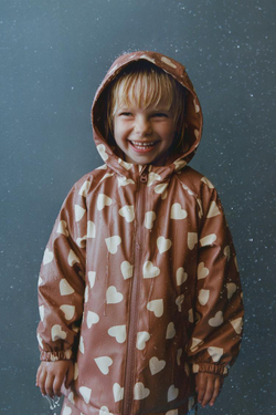 ZARA ПРОРЕЗИНЕННЫЙ ДОЖДЕВИК С ПРИНТОМ WATER RESISTANT, РОЗОВАТЫЙ