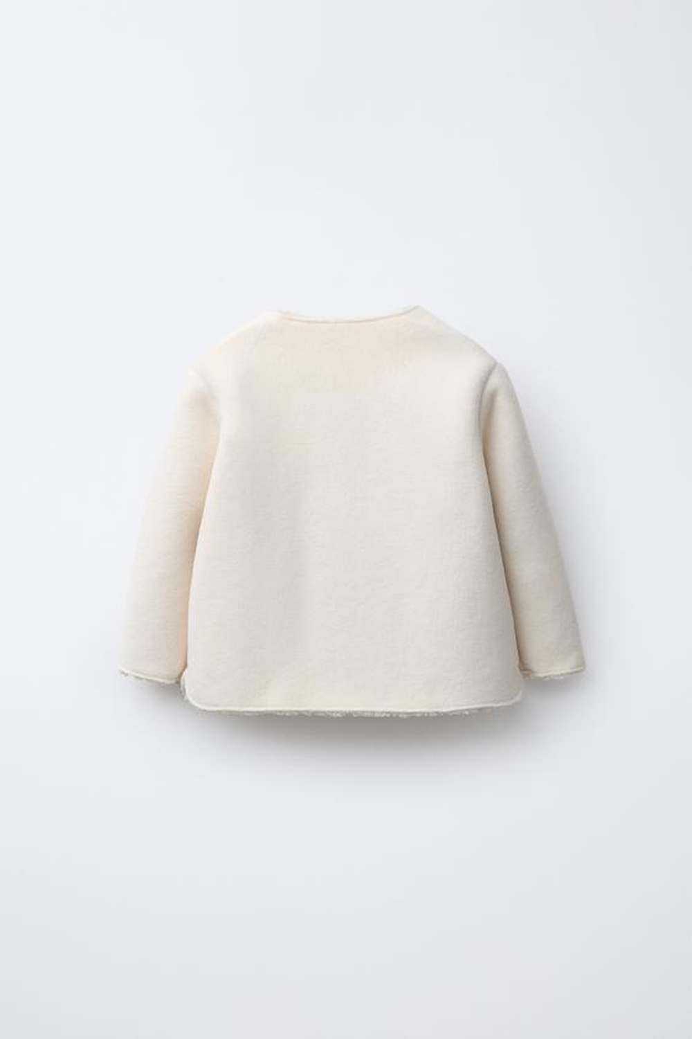 ZARA КУРТКА-ДУБЛЕНКА, ЭКРЮ