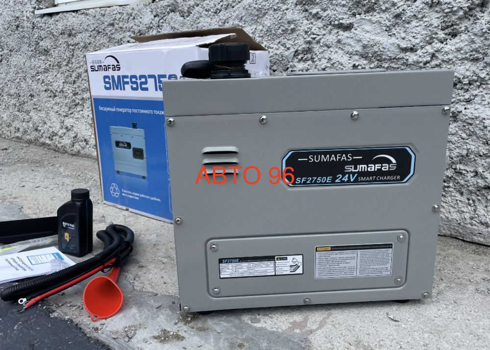 24V / Генератор бензиновый SMFS2750, 24 Вольт, 66 Ампер, стояночный инверторный с автозапуском электростартером - бензогенератор (Гарантия 14 дней) (1 шт.) Оптом