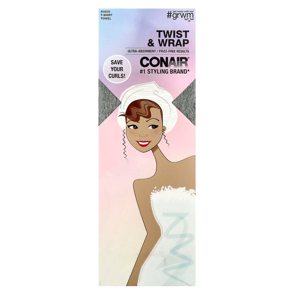 Conair, Хлопковое полотенце Twist & Wrap, 1 шт.