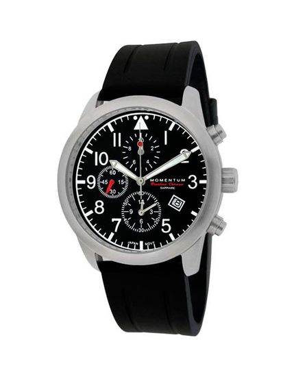 Канадские часы Momentum FLATLINE CHRONO 1M-SN34BS1B