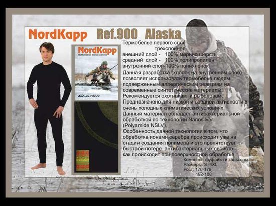 Комплект термобелья NordKapp 900 (Alaska)
