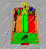 Батут-горка "Лев" 12*7.5*9 м