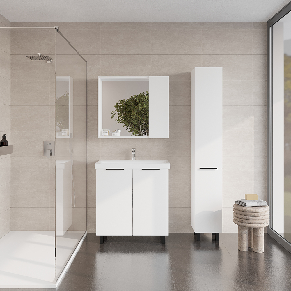 Тумба VIANT "Берлин" MODUO 60 2 ств белая 444х570х820 (VBER60MDBEL-T2ST)