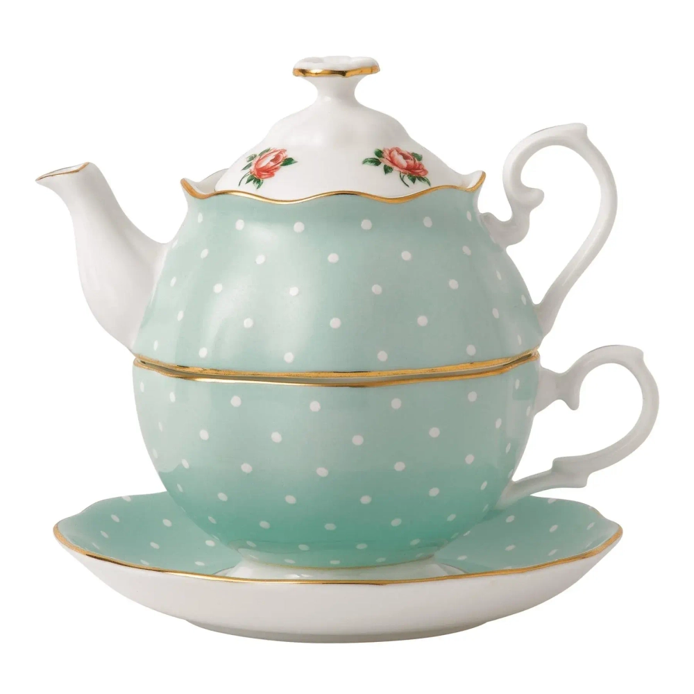Royal Albert Чайник с чашкой Чай для одного Polka Rose
