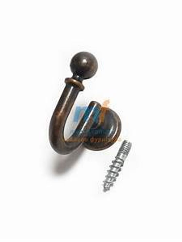 Крючок мебельный маленький коричневый