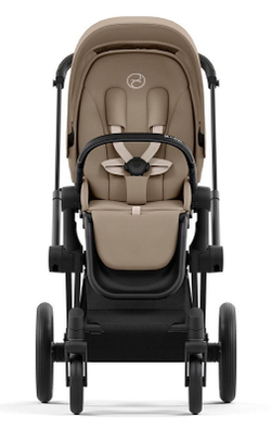 Коляска 3 в 1 Cybex Priam IV Matt Black complete и автокресло Cloud T i-Size Platinum White Plus Cozy Beige