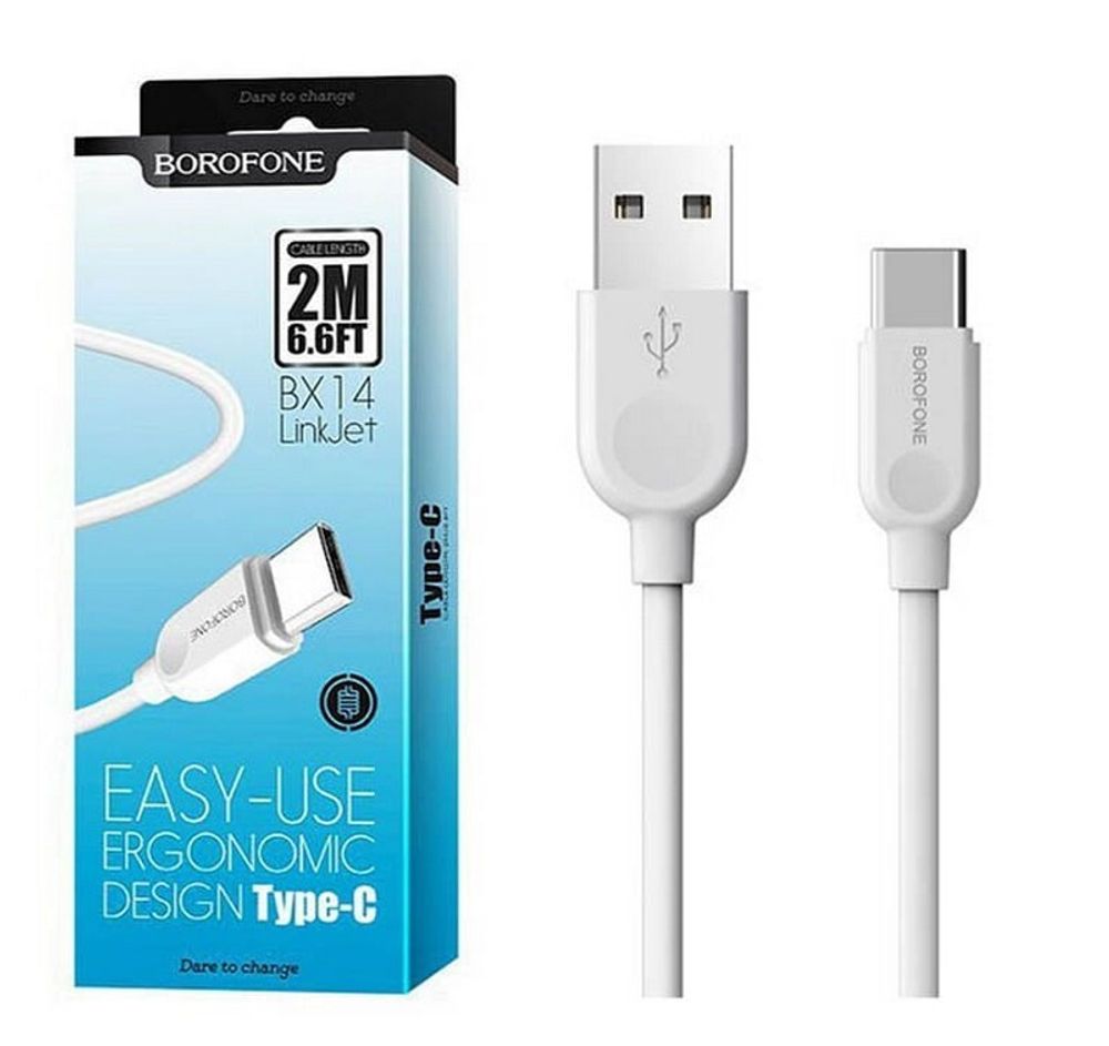 Кабель USB - TypeC BOROFONE BX14 (белый) 2м