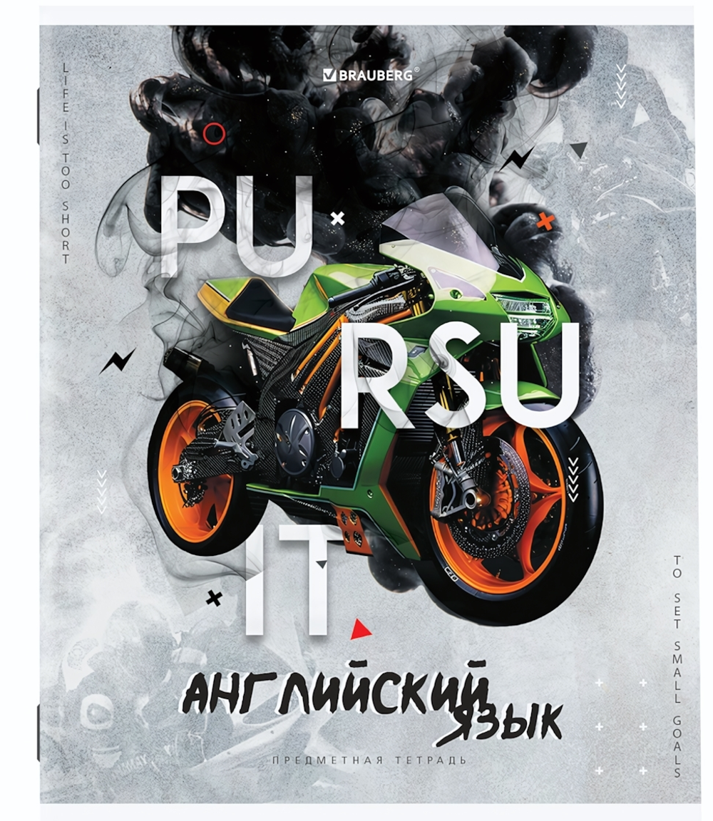 Тетрадь предмет. А5 48л. клетка "Sport Club" Английский язык, подсказ (BRAUBERG)