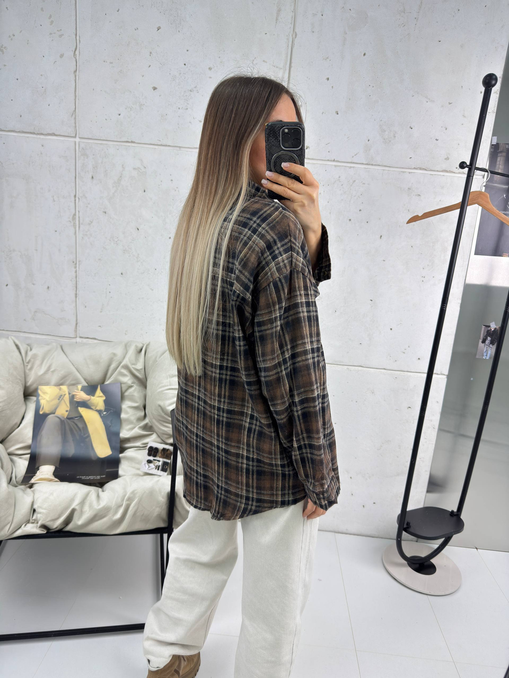 Рубашка женская арт. 11012 цвет "шоколадный"