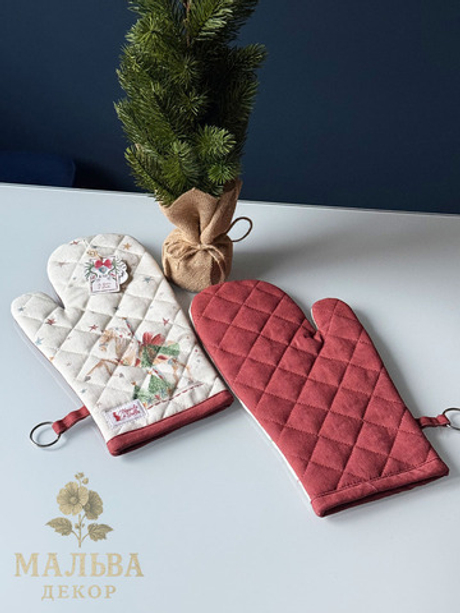 Прихватка-варежка "Лошадка/Подкова-карусель Амели" 19x32 см