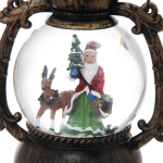 Сувенир с подсветкой Christmas «Лампа Дед Мороз с оленем» 20 см (без музыки)