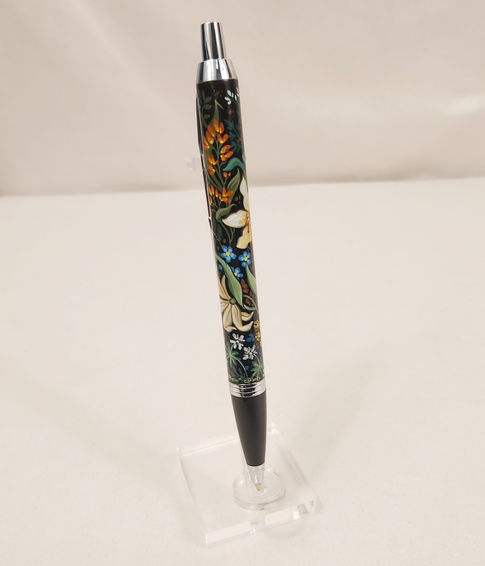 Ручка "Лилии" с ручной росписью Палех