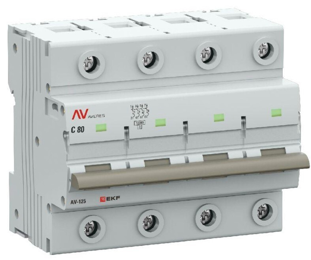 Автоматический выключатель  EKF mcb125-4-80C-av