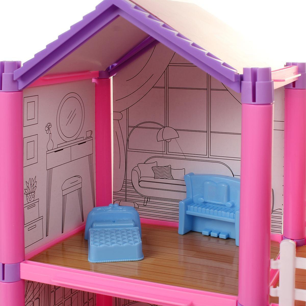 Дом для куклы с мебелью, коробка DSJ53-3