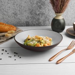 Салатник 650 мл d 23 cм h3 cм White Matt New Brown Taiga P.L. [4]