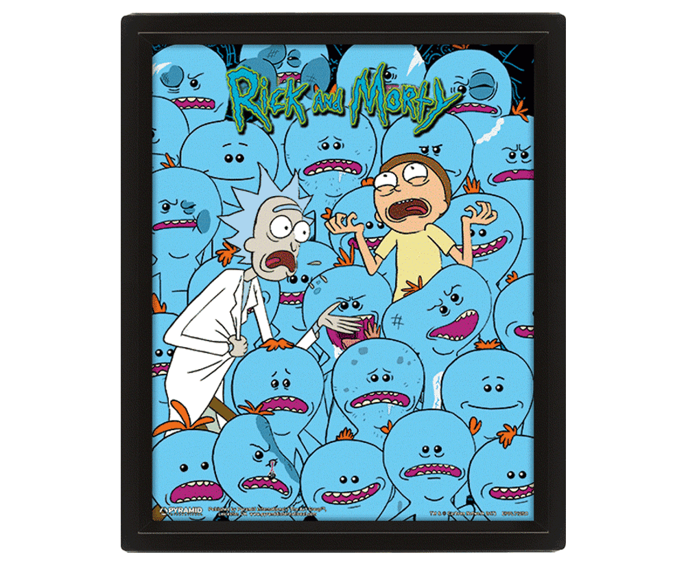 3D постер Рик и Морти _Rick and Morty (Mr. Meeseeks)