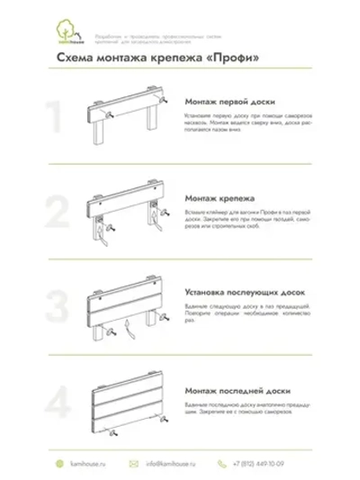 Кляймер усиленный Осфикс "Профи" №4 (4мм) 100 шт для вагонки, блок-хауса, имитации бруса