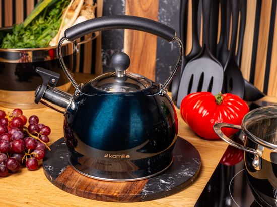 Чайник 2 л. из нержавеющей стали со свистком Kamille KM 0872