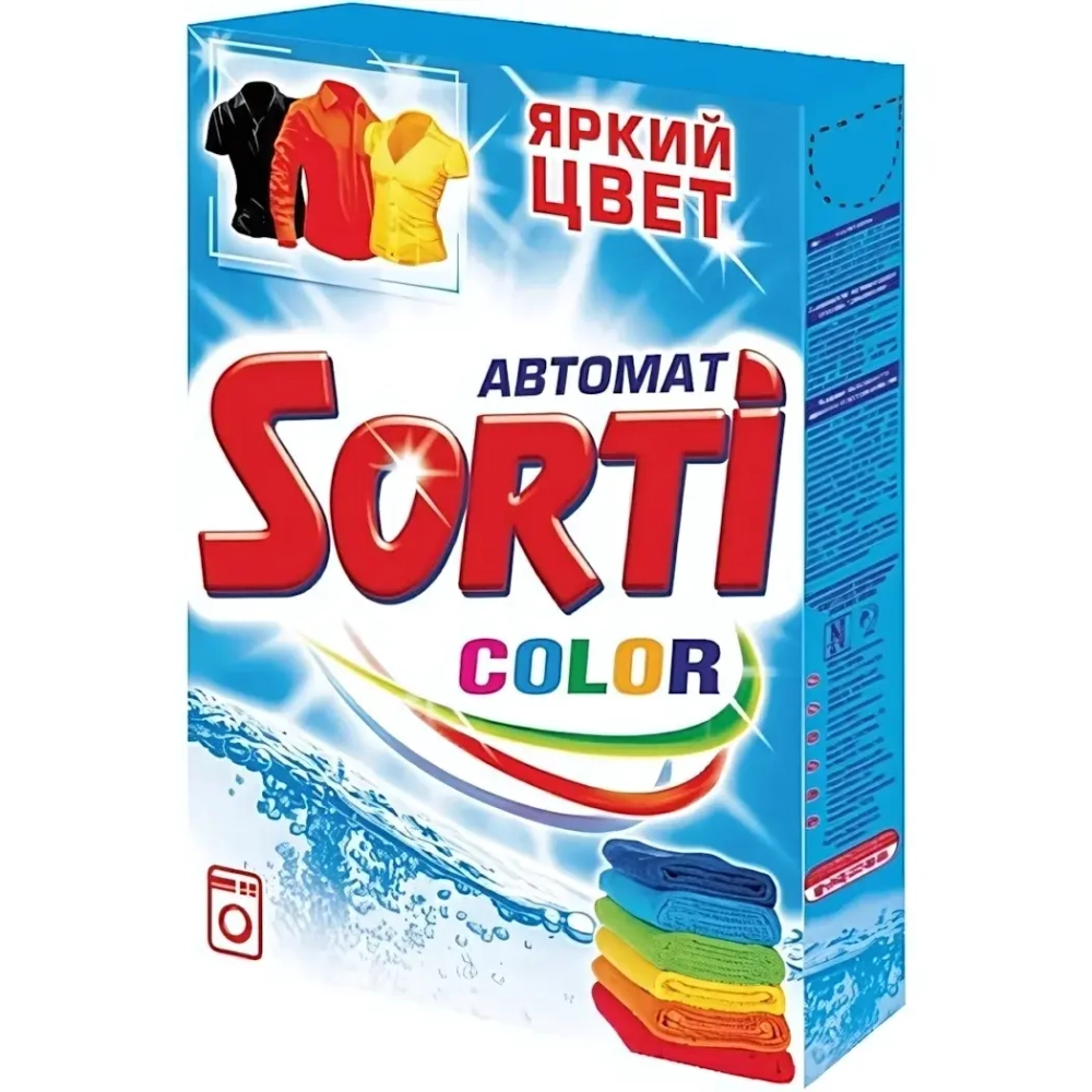Порошок стиральный SORTI Color в тверд. упаковке автомат 350г