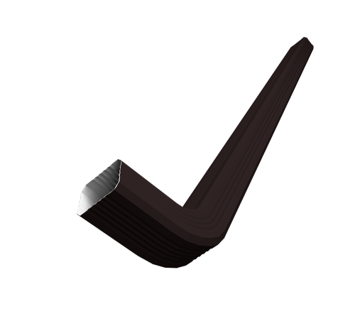 Труба гофрированная Vortex Lite Matt 76х102х3000мм с коленом RAL 9005 черный