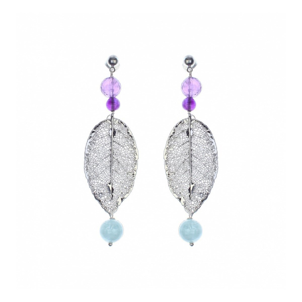 Серьги Ester Bijoux Лист F609-S BW