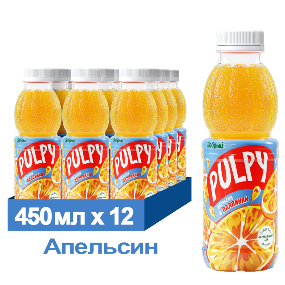 Добрый Pulpy Апельсин 0.45л х12