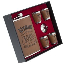 GAEM Набор из 5-ти предм.: фляжка 250 мл, L9,5 W2,5 H15 см