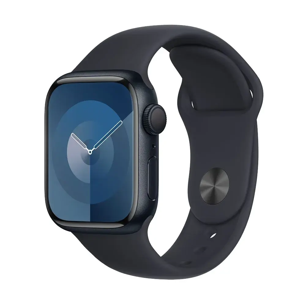 Apple Watch Series 9 41mm (GPS) Midnight Aluminum Case with Midnight Sport Band (M/L) (MR8X3)